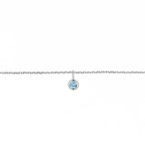 Permanent Bracelet With Birthstone Slider White Gold
