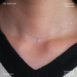 Cross Round Diamond Necklace