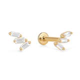 Baguette Curve Stud