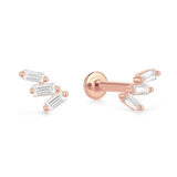Baguette Curve Stud