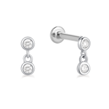 Round Duo Dangle Stud