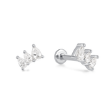 Trio Pear Stud