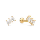 Trio Pear Stud