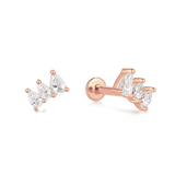 Trio Pear Stud