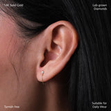 Diamond Clover Chain Studs