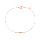 Emerald and Round Diamond Bracelet