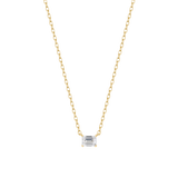 Emerald Solitaire Necklace