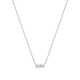 Emerald and Round Diamond Necklace