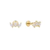 Crowned Diamond Stud