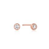 Round Bezel Diamond Studs