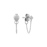 Diamond Clover Chain Studs