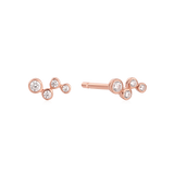 Wave Bezel Diamond Studs