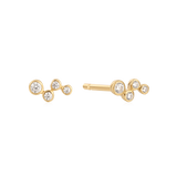 Wave Bezel Diamond Studs