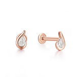 Gleam Pear Stud
