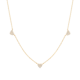 Heart Pavé Floating Necklace