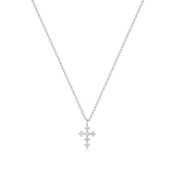 Cross Round Diamond Necklace