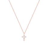Cross Round Diamond Necklace