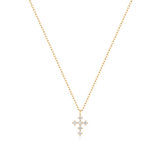 Cross Round Diamond Necklace