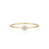 Clover Petite Diamond Ring