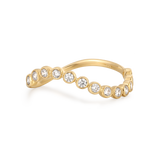 Wave Bezel Diamond Ring