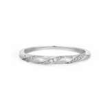 Twisted Diamond Gold Band