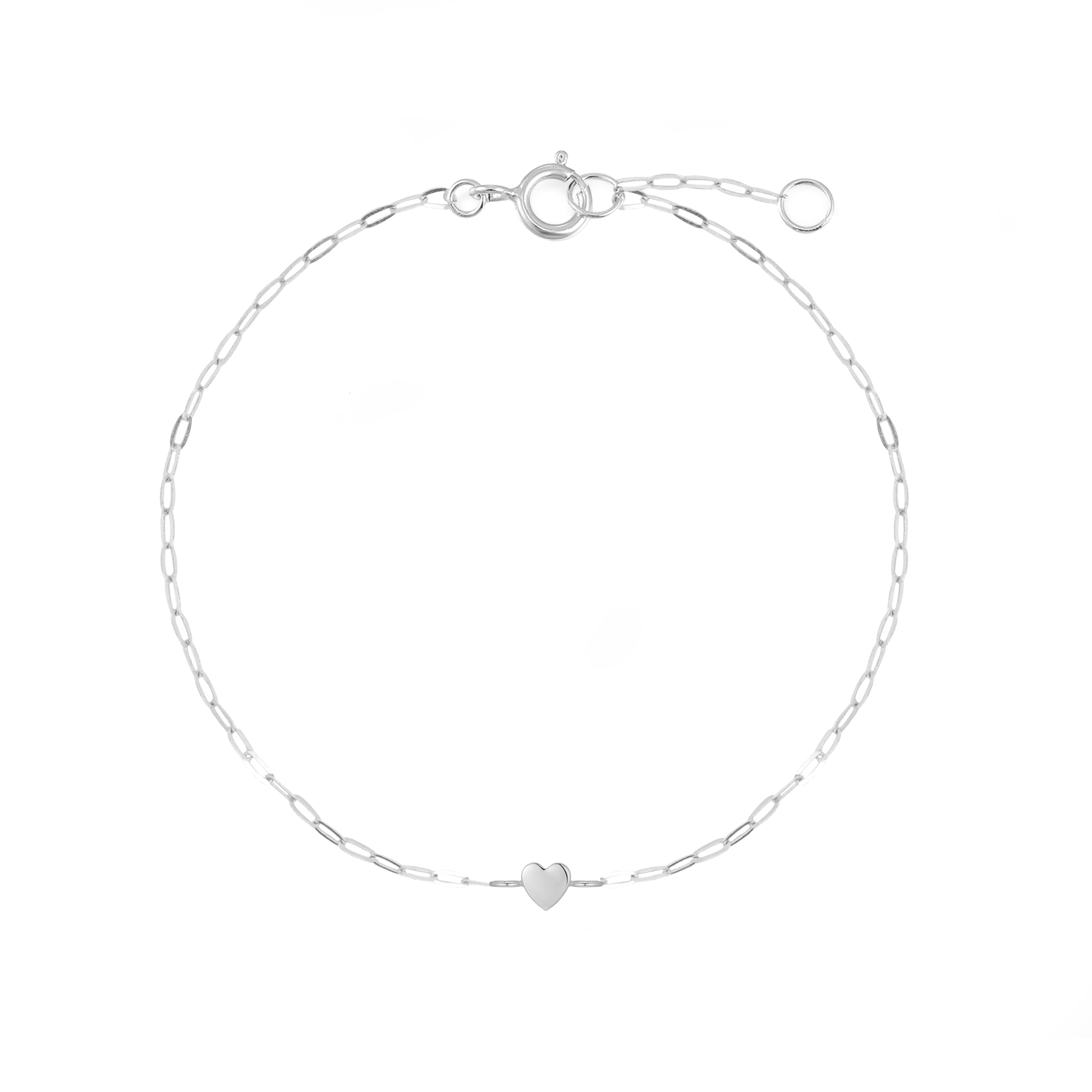 Heart Engravable Paperclip Bracelet