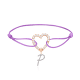 NEW Special Bundle Heart Pave Link Bracelet + Letter Pendant
