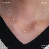 Heart Pavé Floating Necklace