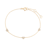 Heart Pavé Floating Bracelet
