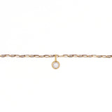 Permanent Bracelet With Birthstone Slider Yellow Gold
