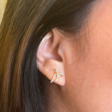 Pave Bow Studs