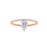 Pear Solitaire Ring
