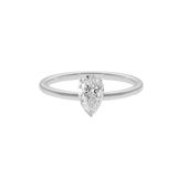 Pear Solitaire Ring