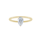 Pear Solitaire Ring