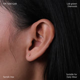 Perennial Round Triple Diamond Studs