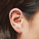 Baguette Curve Stud