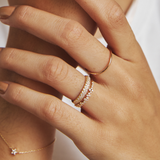 Round Petite Cluster Diamond Ring