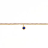 Permanent Bracelet With Birthstone Slider Yellow Gold