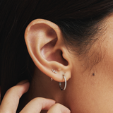 Wave Bezel Diamond Studs