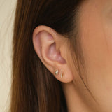 PIERCING STARTER KIT Line Bar Flatback Studs + Evil Eye Flatback Studs