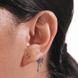 PIERCING STARTER KIT Star Flatback Studs + Line Bar Flatback Studs +Evil Eye Flatback Studs