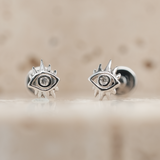 COUPLE PROMISE Evil Eye Flatback Studs Pair
