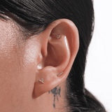 PIERCING STARTER KIT Star Flatback Studs + Line Bar Flatback Studs + Trio Round Diamonds Flatback Studs