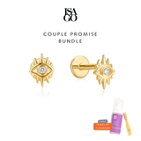 COUPLE PROMISE Evil Eye Flatback Studs Pair