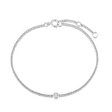 Petite Cuban Round Bezel Diamond Bracelet