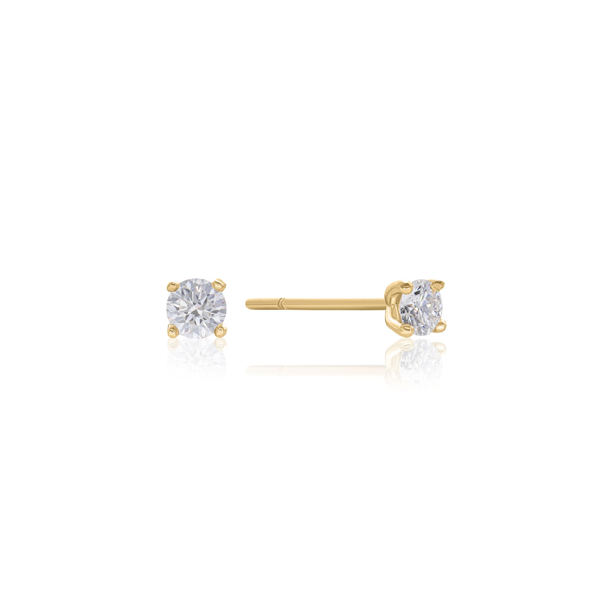 Round 4-Prongs Diamond Studs