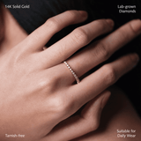 Slim Alternating Prongs Diamond Band
