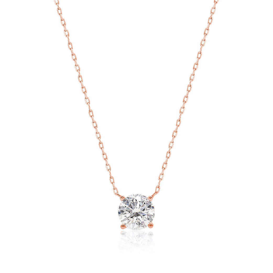 Round Solitaire Necklace