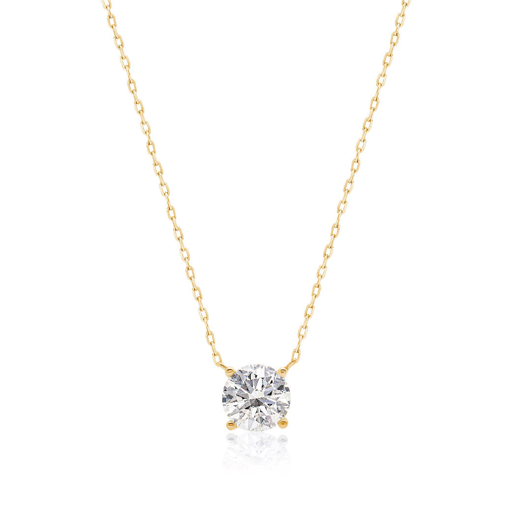 Round Solitaire Necklace
