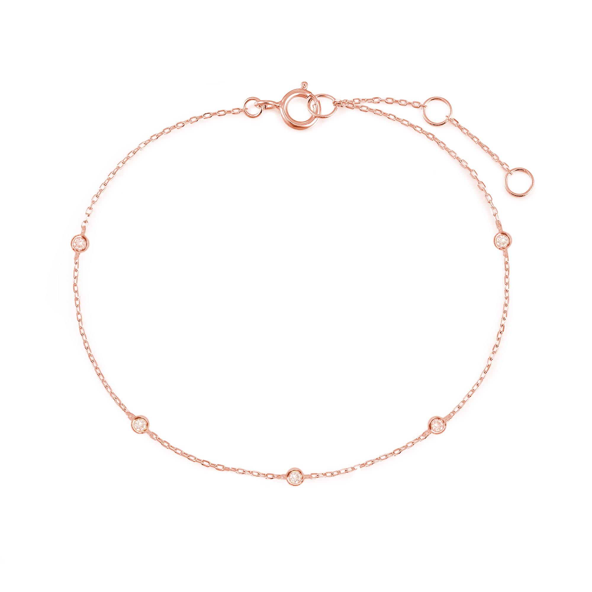 Isago Gelang Wanita Cinque Round Bezel Diamond Bracelet